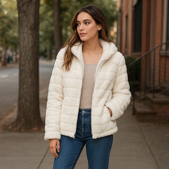 Bellivera Jackets & Blazers - Women's Cream Bellivera Puffer/Cozy/Warm Jacket Size Xl